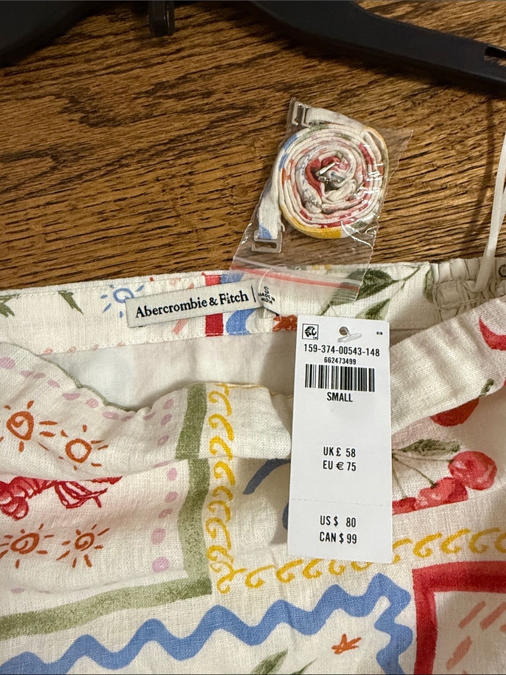 Abercrombie Coastal/Lemon Print Summer Mini Dress - Picture 3 of 4
